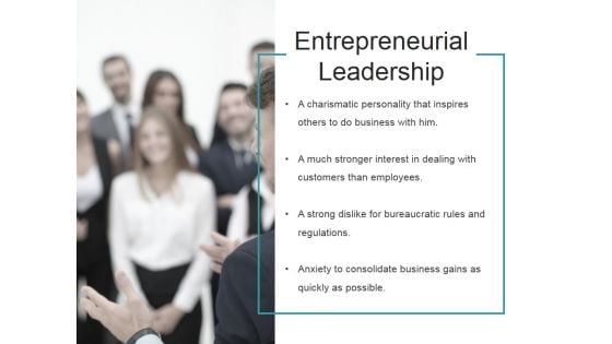 Entrepreneurial Leadership Ppt PowerPoint Presentation Examples