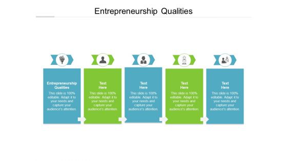 Entrepreneurship Qualities Ppt PowerPoint Presentation Gallery Smartart Cpb