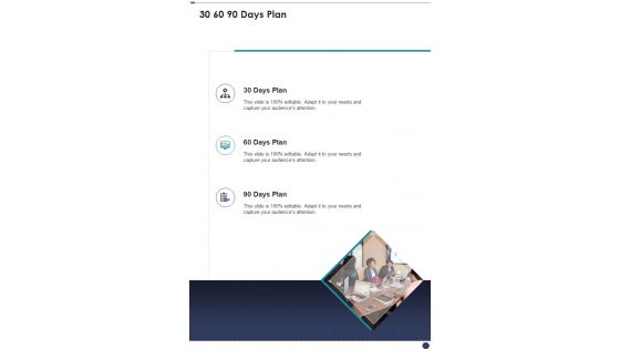 Entrepreneurship Skill Program Proposal 30 60 90 Days Plan One Pager Sample Example Document