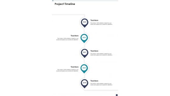 Entrepreneurship Skill Program Proposal Project Timeline One Pager Sample Example Document