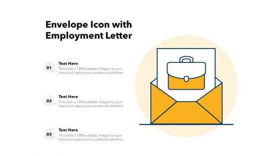 Envelope Icon With Employment Letter Ppt PowerPoint Presentation Gallery Graphics PDF