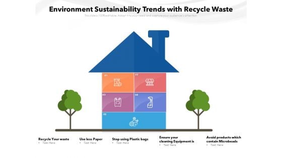 Environment Sustainability Trends With Recycle Waste Ppt PowerPoint Presentation Layouts Smartart PDF