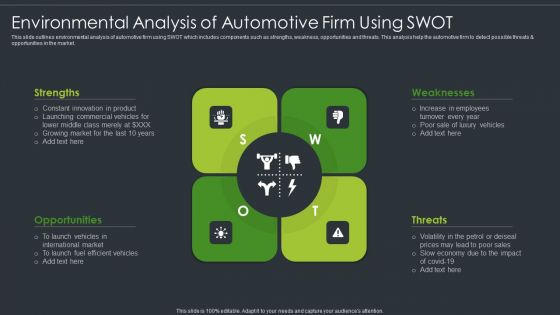 Environmental Analysis Of Automotive Firm Using SWOT Designs PDF Environmental Analysis Of Automotive Firm Using SWOT Designs PDF