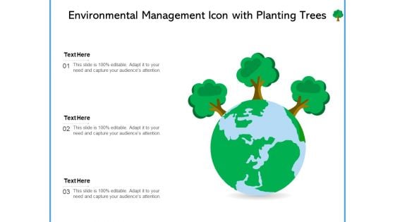 Environmental Management Icon With Planting Trees Ppt PowerPoint Presentation File Clipart PDF