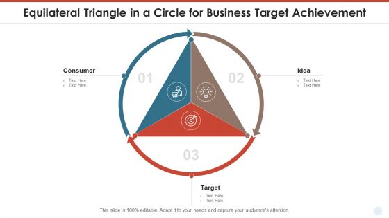 Equilateral Triangle In A Circle For Business Target Achievement Diagrams PDF