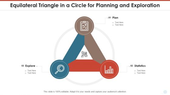 Equilateral Triangle In A Circle For Planning And Exploration Mockup PDF