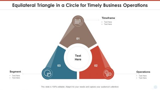 Equilateral Triangle In A Circle For Timely Business Operations Background PDF