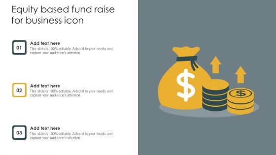Equity Based Fund Raise For Business Icon Rules PDF