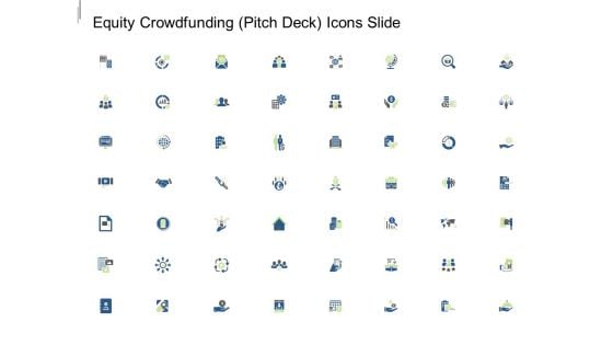 Equity Crowdfunding Pitch Deck Icons Slide Brochure PDF