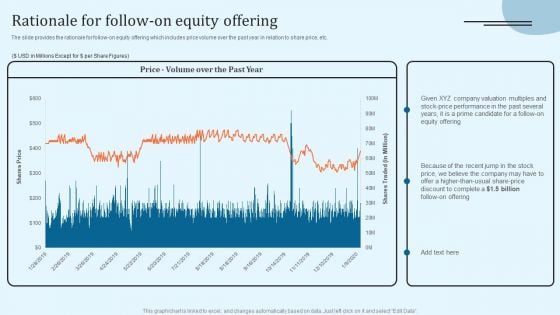 Equity Debt And Convertible Bond Investment Banking Pitch Book Rationale For Follow On Equity Offering Sample PDF