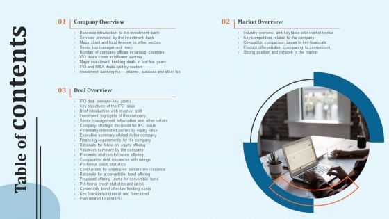 Equity Debt And Convertible Bond Investment Banking Pitch Book Table Of Contents Pictures PDF Equity Debt And Convertible Bond Investment Banking Pitch Book Table Of Contents Pictures PDF