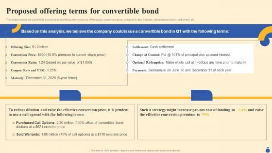Equity Funding And Debt Financing Pitchbook Proposed Offering Terms For Convertible Download PDF Equity Funding And Debt Financing Pitchbook Proposed Offering Terms For Convertible Download PDF