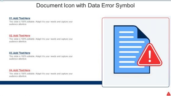 Error Icon Ppt PowerPoint Presentation Complete Deck With Slides