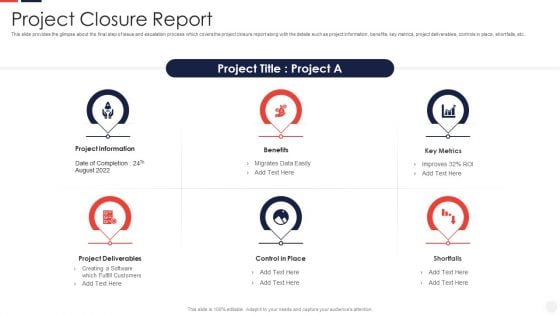 Escalation Administration System Project Closure Report Designs PDF Escalation Administration System Project Closure Report Designs PDF