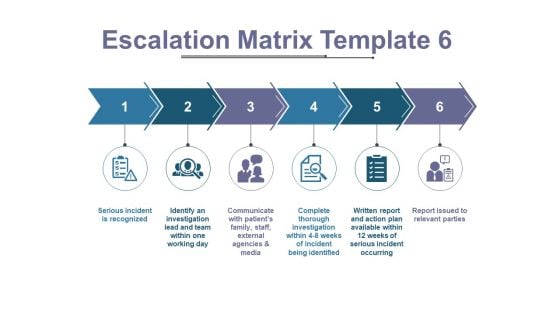 Escalation Matrix Template 6 Ppt PowerPoint Presentation Professional Graphics Template