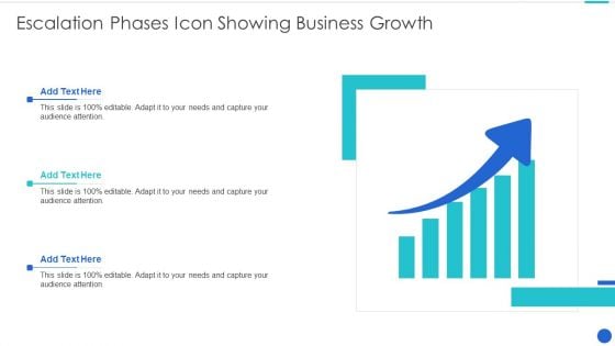 Escalation Phases Icon Showing Business Growth Introduction PDF