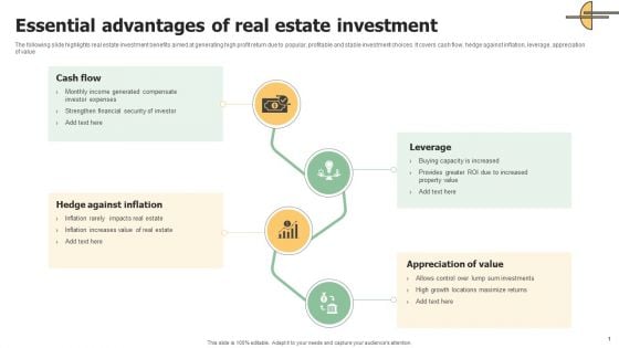 Essential Advantages Of Real Estate Investment Brochure PDF