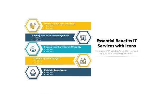 Essential Benefits IT Services With Icons Ppt PowerPoint Presentation File Outline PDF