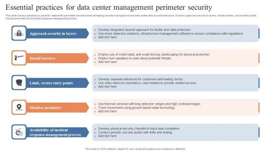 Essential Practices For Data Center Management Perimeter Security Guidelines PDF