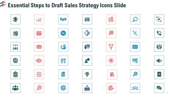 Essential Steps To Draft Sales Strategy Icons Slide Ppt Ideas Designs Download PDF