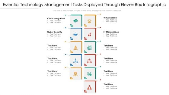 Essential Technology Management Tasks Displayed Through Eleven Box Infographic Ppt PowerPoint Presentation File Portfolio PDF Essential Technology Management Tasks Displayed Through Eleven Box Infographic Ppt PowerPoint Presentation File Portfolio PDF