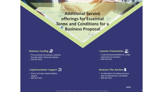Essential Terms And Conditions For A Business Proposal Ppt PowerPoint Presentation Complete Deck With Slides