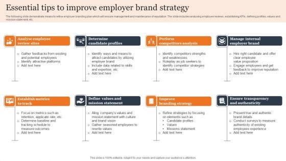 Essential Tips To Improve Employer Brand Strategy Information PDF