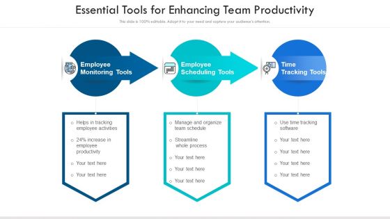 Essential Tools For Enhancing Team Productivity Ppt File Infographics PDF