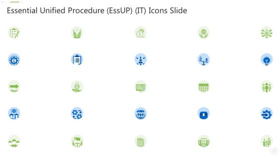 Essential Unified Procedure Essup IT Icons Slide Ppt Show Deck PDF