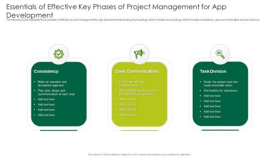 Essentials Of Effective Key Phases Of Project Management For App Development Rules PDF