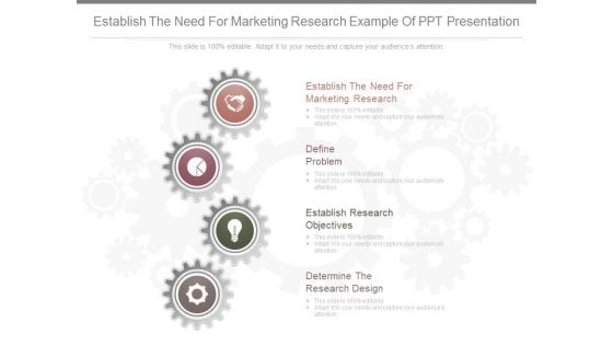 Establish The Need For Marketing Research Example Of Ppt Presentation