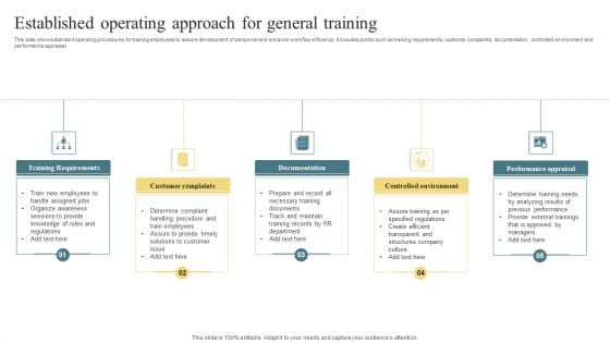 Established Operating Approach For General Training Template PDF Established Operating Approach For General Training Template PDF