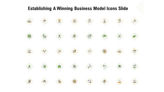 Establishing A Winning Business Model Icons Slide Ppt Gallery PDF