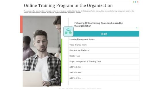 Establishing And Implementing HR Online Learning Program Online Training Program In The Organization Formats PDF