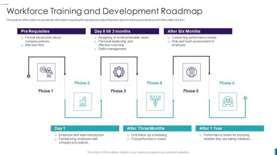 Establishing Insurance Company Workforce Training And Development Roadmap Formats PDF