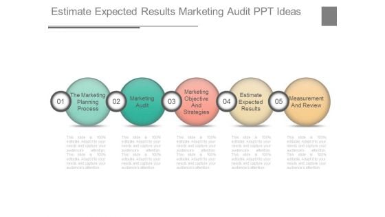 Estimate Expected Results Marketing Audit Ppt Ideas