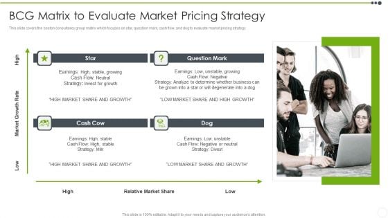 Estimating The Price BCG Matrix To Evaluate Market Pricing Strategy Professional PDF