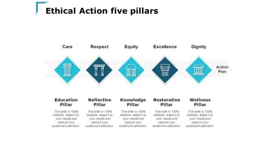 Ethical Action Five Pillars Ppt PowerPoint Presentation Portfolio Templates