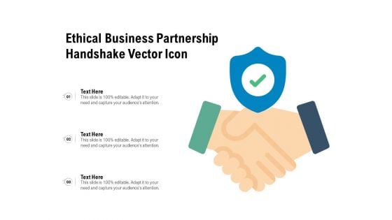 Ethical Business Partnership Handshake Vector Icon Ppt PowerPoint Presentation File Graphics PDF