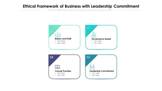 Ethical Framework Of Business With Leadership Commitment Ppt PowerPoint Presentation Outline Format PDF