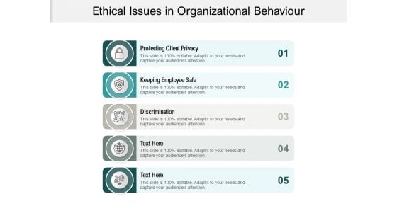 Ethical Issues In Organizational Behaviour Ppt PowerPoint Presentation File Icon