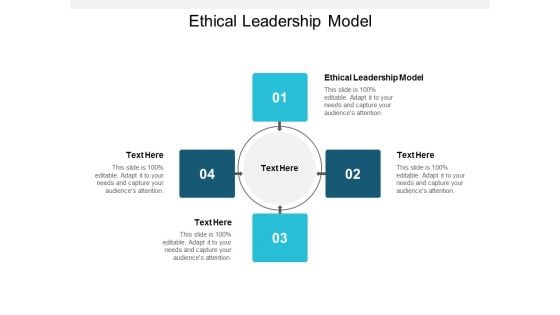 Ethical Leadership Model Ppt PowerPoint Presentation Professional Guide Cpb