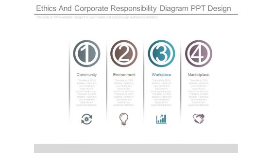 Ethics And Corporate Responsibility Diagram Ppt Design