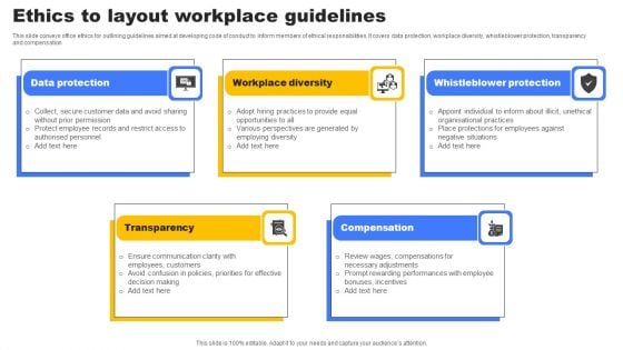 Ethics To Layout Workplace Guidelines Ideas PDF