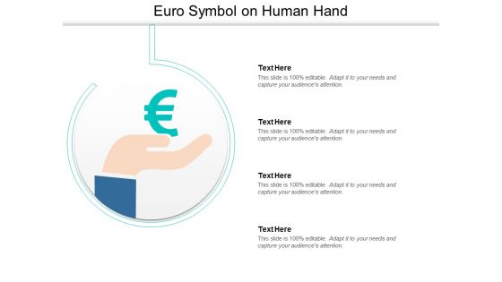 Euro Symbol On Human Hand Ppt Powerpoint Presentation Outline Summary