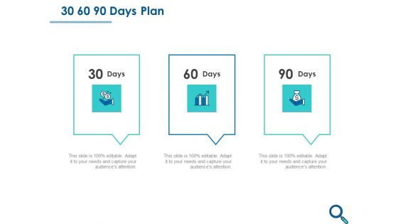 Evaluating Competitive Marketing Effectiveness 30 60 90 Days Plan Ppt Model Inspiration PDF