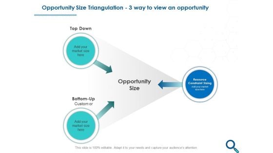 Evaluating Competitive Marketing Effectiveness Opportunity Size Triangulation 3 Way To View An Opportunity Structure PDF