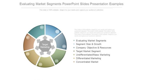 Evaluating Market Segments Powerpoint Slides Presentation Examples