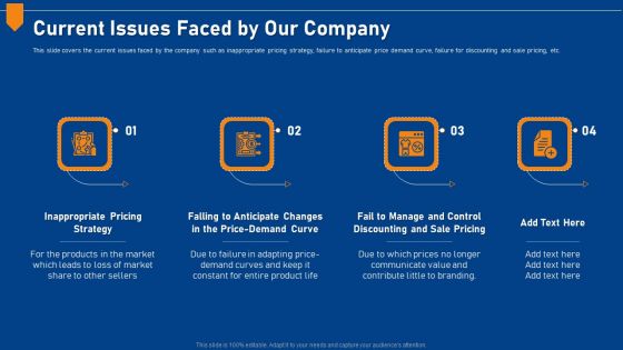 Evaluating Price Efficiency In Organization Current Issues Faced By Our Company Elements PDF