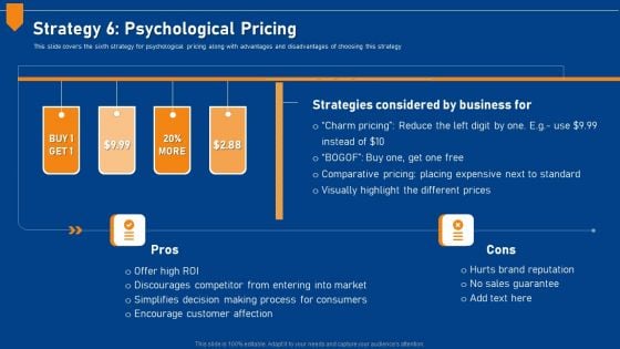 Evaluating Price Efficiency In Organization Strategy 6 Psychological Pricing Elements PDF